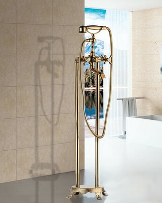 Rene Houtman Vrijstaande Gouden Badkraan - H105,5 cm