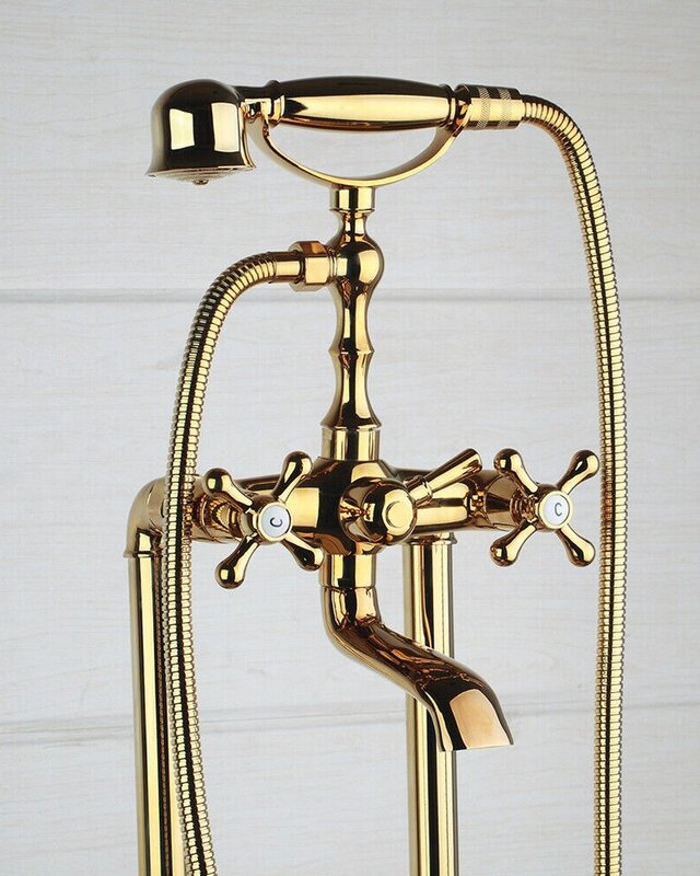 Rene Houtman Vrijstaande Gouden Badkraan - H105,5 cm