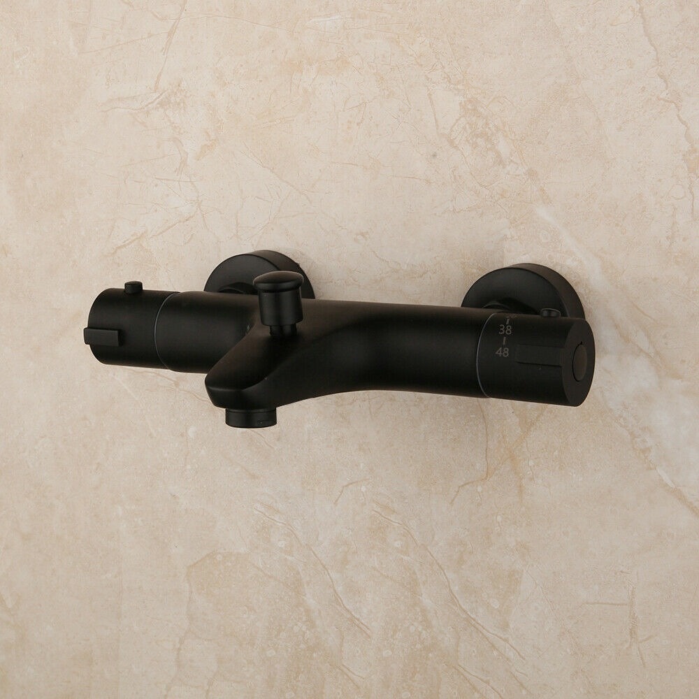 Rene Houtman Zwarte Thermostatische Badkraan - B26 cm