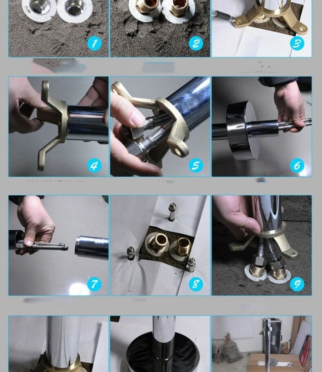 Rene Houtman Vrijstaande Gouden Badkraan - H104 cm