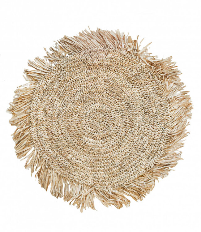 Bazar Bizar The Fringe Raffia Placemat - Naturel - B45 cm