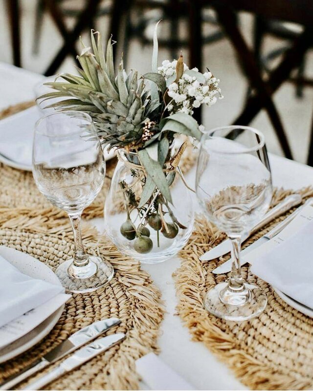 Bazar Bizar The Fringe Raffia Placemat - Naturel - B45 cm