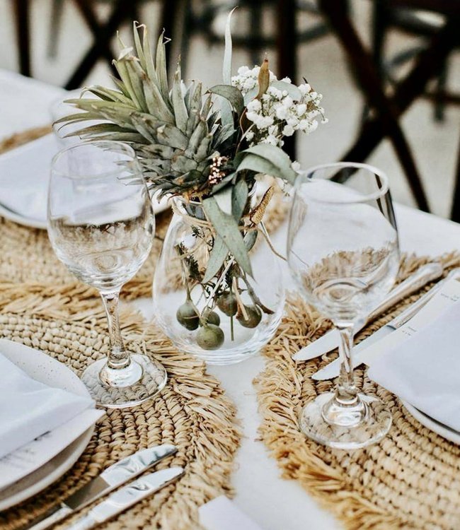 Bazar Bizar The Fringe Raffia Placemat - Naturel - B45 cm