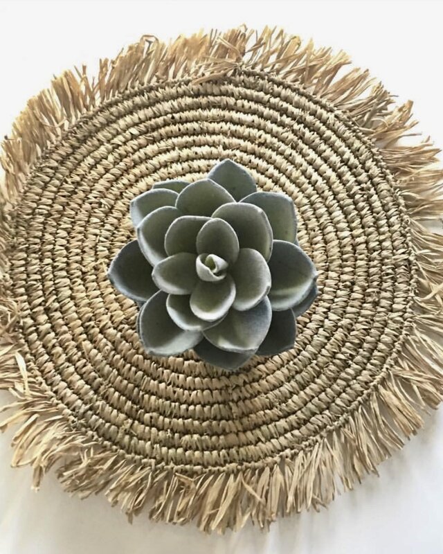 Bazar Bizar The Fringe Raffia Placemat - Naturel - B45 cm