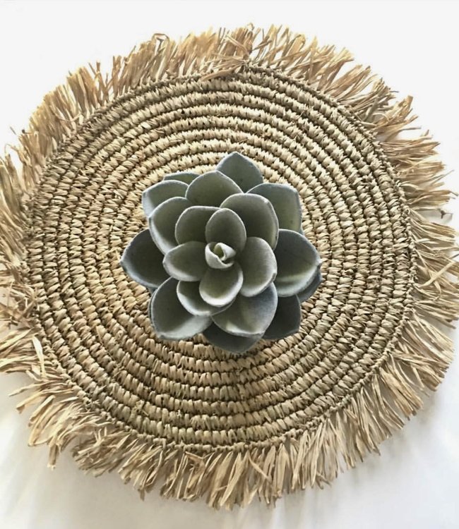Bazar Bizar The Fringe Raffia Placemat - Naturel - B45 cm