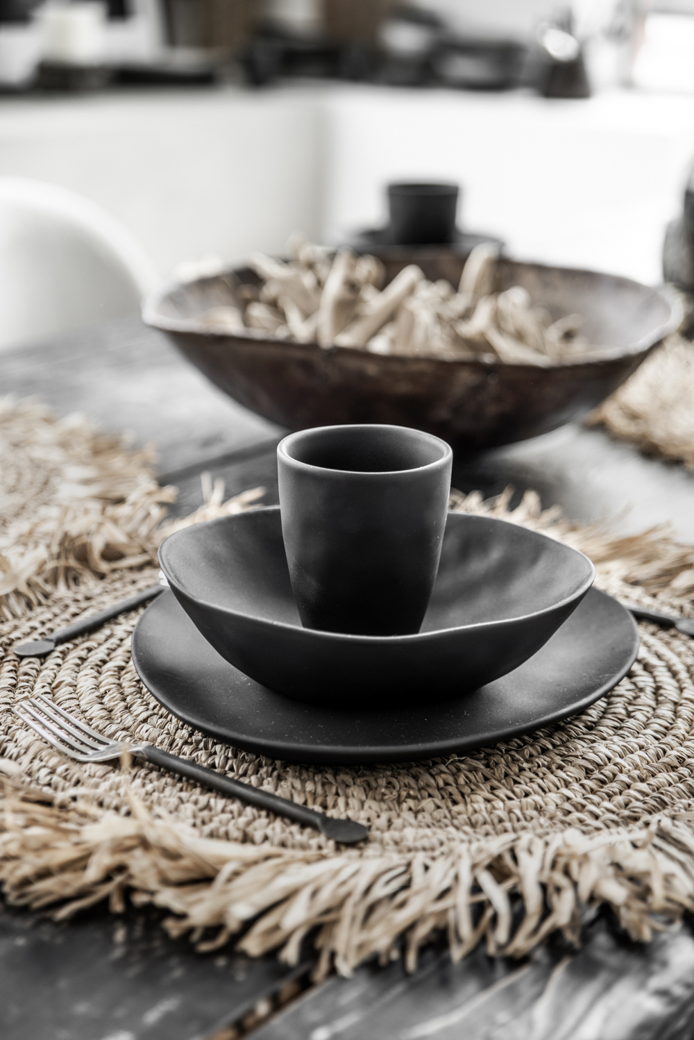 Bazar Bizar The Fringe Raffia Placemat - Naturel - B45 cm