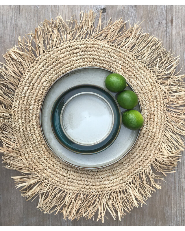 Bazar Bizar The Fringe Raffia Placemat - Naturel - B45 cm