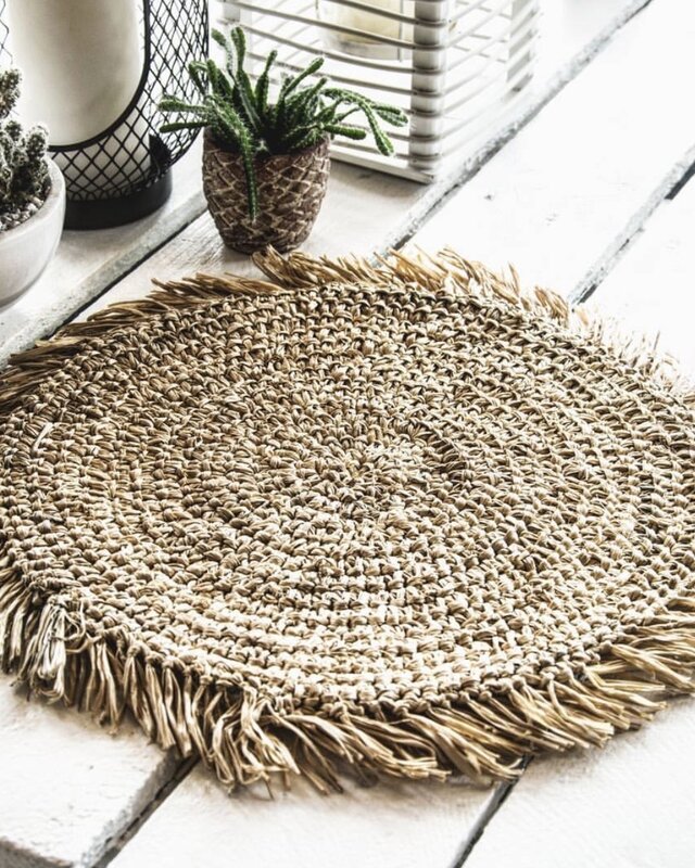 Bazar Bizar The Fringe Raffia Placemat - Naturel - B45 cm