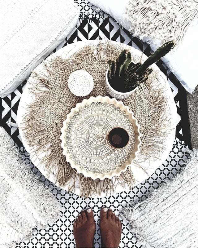 Bazar Bizar The Fringe Raffia Placemat - Naturel - B45 cm