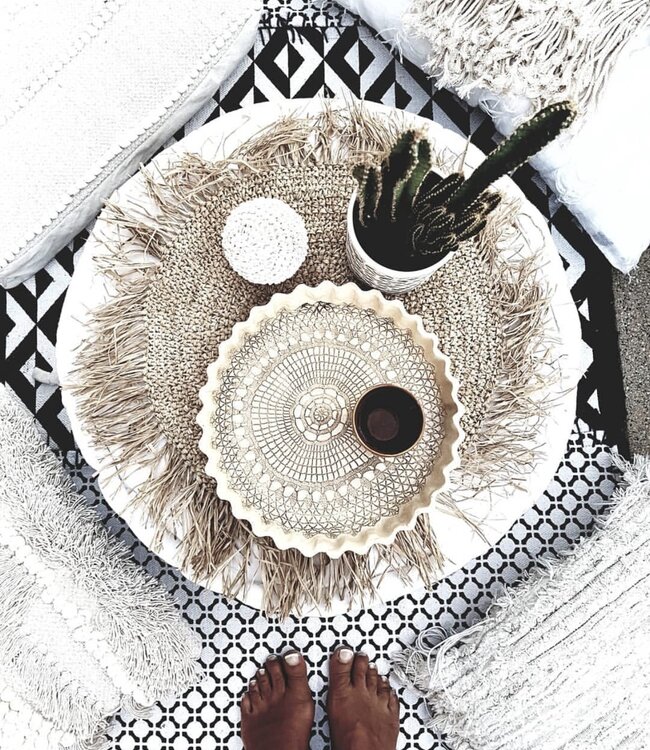 Bazar Bizar The Fringe Raffia Placemat - Naturel - B45 cm