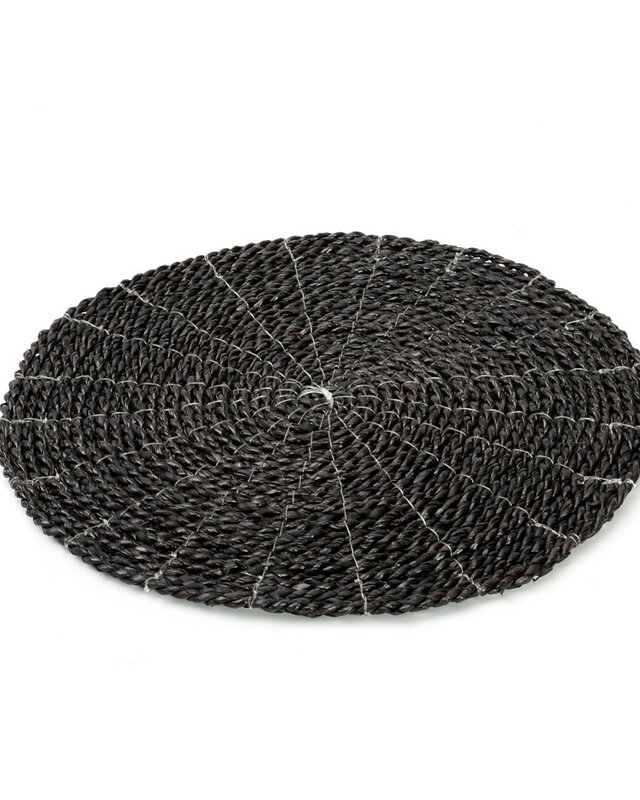 Bazar Bizar The Seagrass Placemat - Zwart - B38 cm