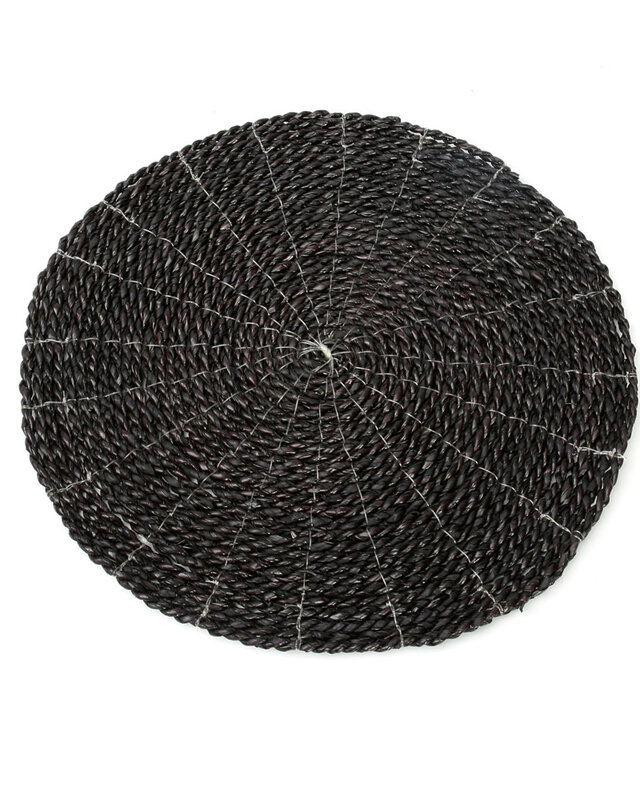 Bazar Bizar The Seagrass Placemat - Zwart - B38 cm