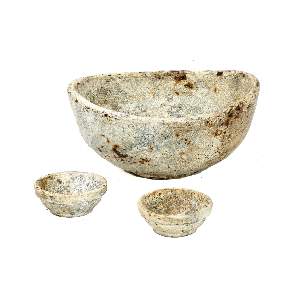 Bazar Bizar The Burned Curved Kommen - Antiek - Set van 3