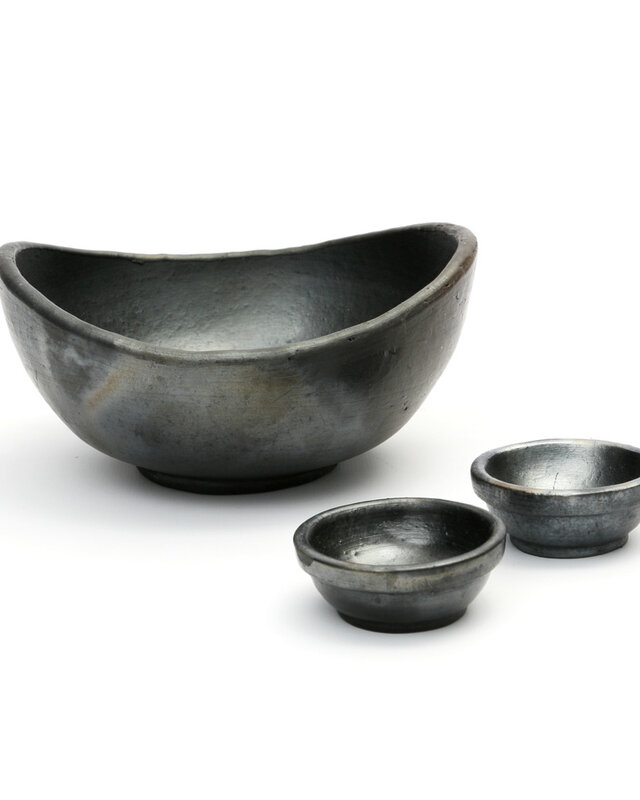 Bazar Bizar The Burned Curved Kommen - Zwart - Set van 3