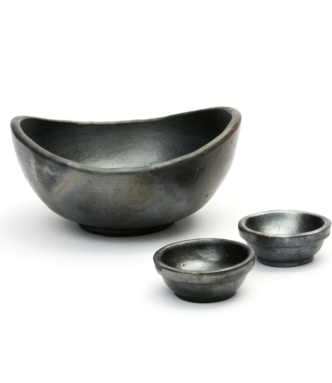 Bazar Bizar The Burned Curved Kommen - Zwart - Set van 3
