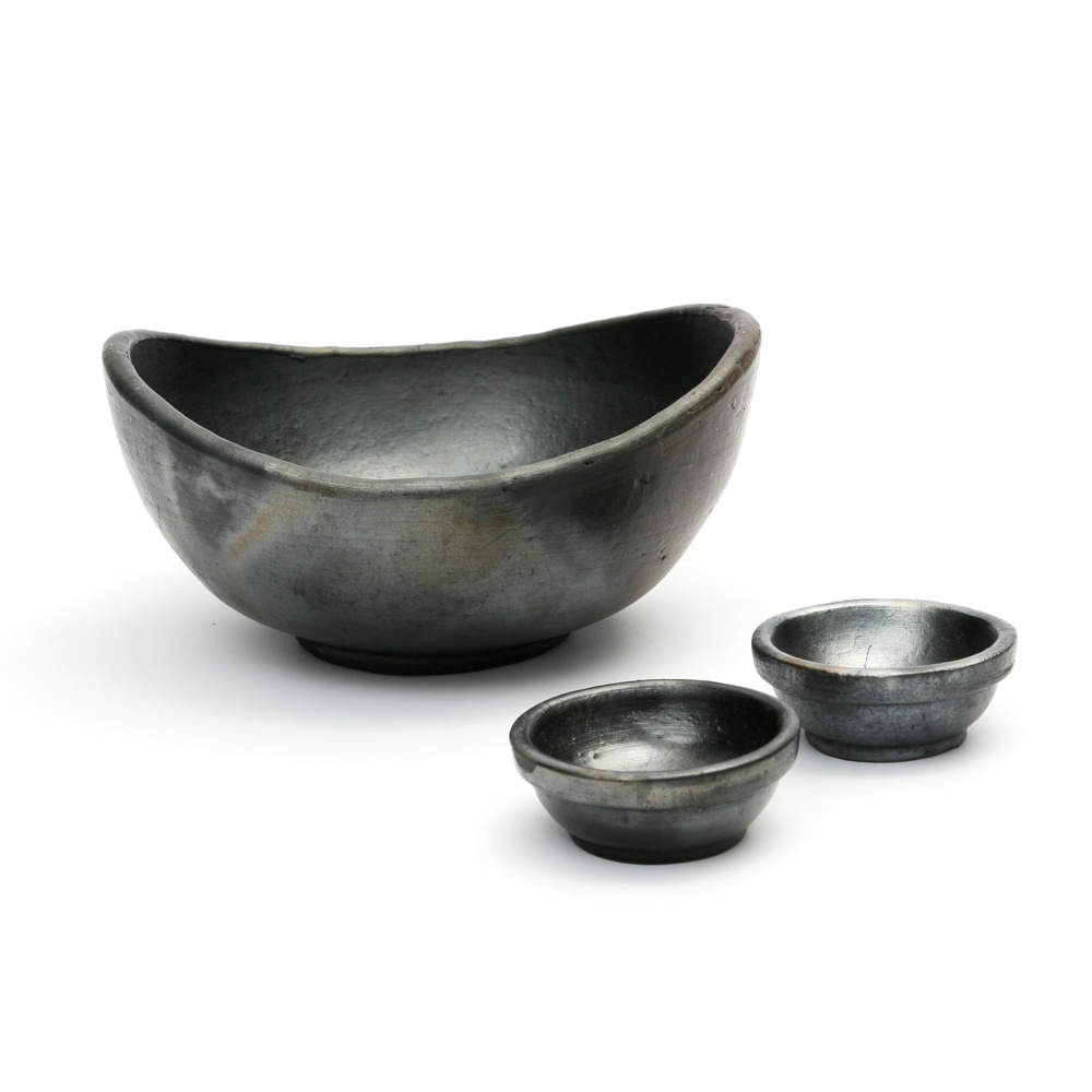 Bazar Bizar The Burned Curved Kommen - Zwart - Set van 3