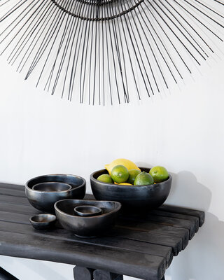 Bazar Bizar The Burned Curved Kommen - Zwart - Set van 3
