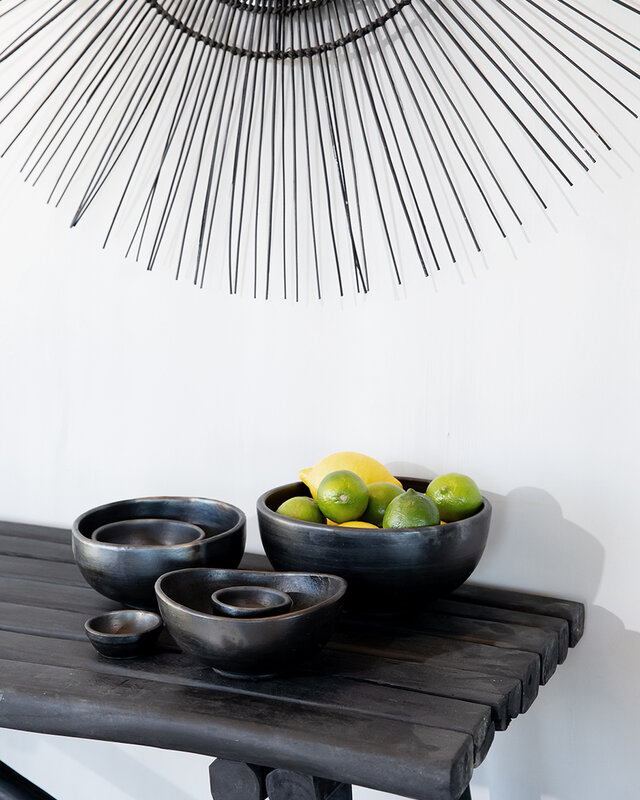 Bazar Bizar The Burned Curved Kommen - Zwart - Set van 3