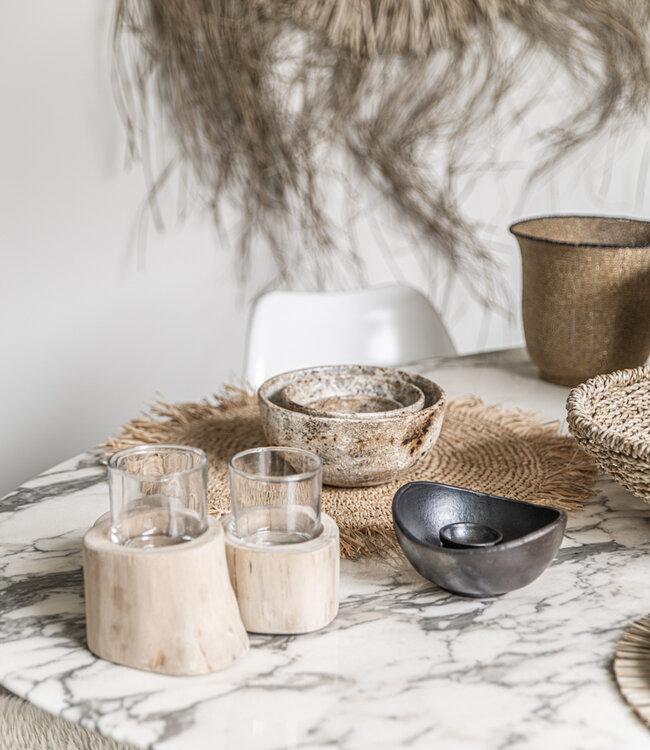 Bazar Bizar The Burned Curved Kommen - Zwart - Set van 3