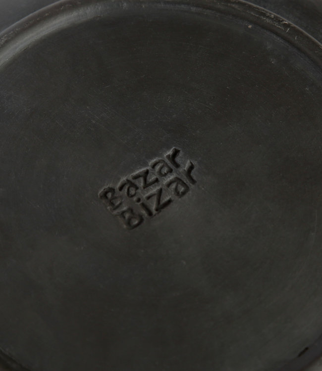Bazar Bizar The Burned Diep Bord - Zwart - H5 x B22 cm