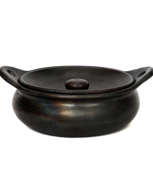 Bazar Bizar The Burned Pot - Zwart - L26 x B21 x H10 cm
