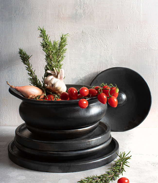 Bazar Bizar The Burned Pot - Zwart - L26 x B21 x H10 cm