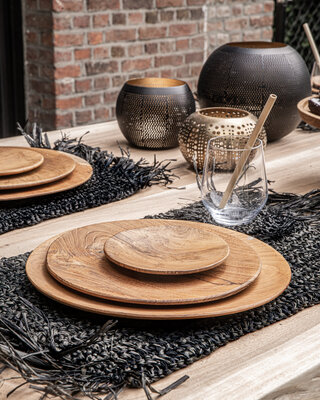 Bazar Bizar The Teak Root Rond Bord - Naturel - Meerdere Maten