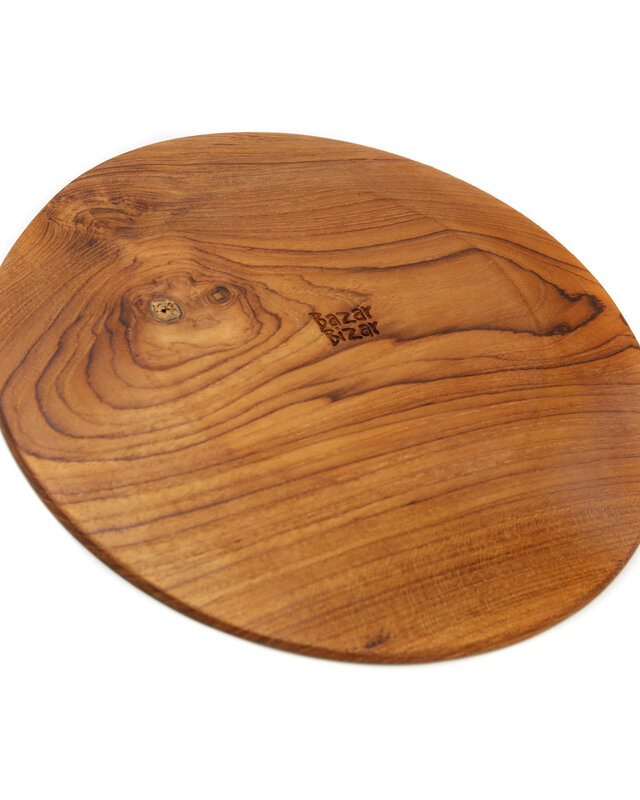 Bazar Bizar The Teak Root Rond Bord - Naturel - Meerdere Maten
