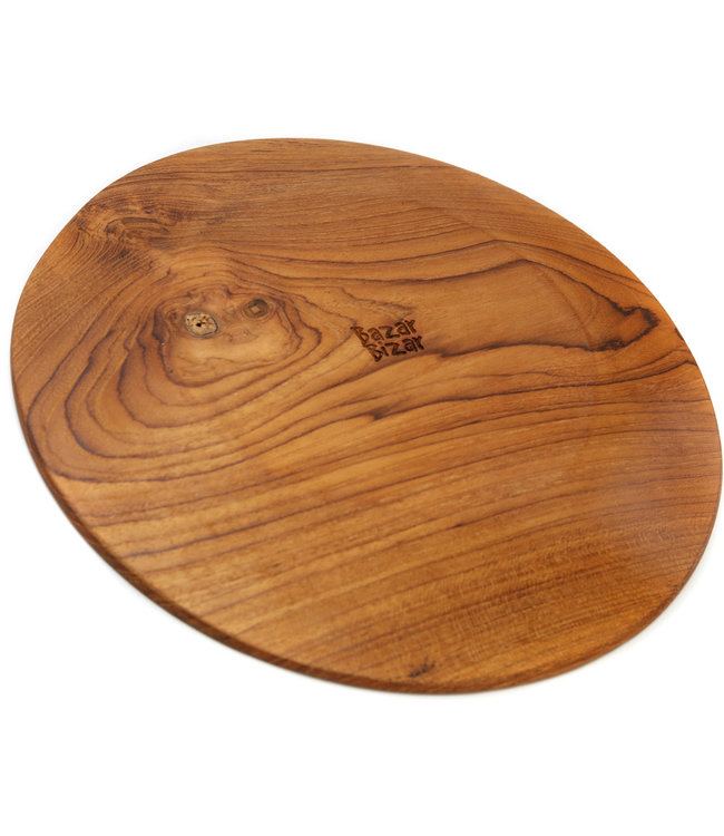 Bazar Bizar The Teak Root Rond Bord - Naturel - Meerdere Maten
