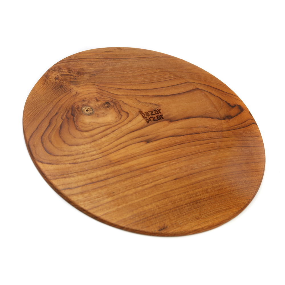 Bazar Bizar The Teak Root Rond Bord - Naturel - Meerdere Maten