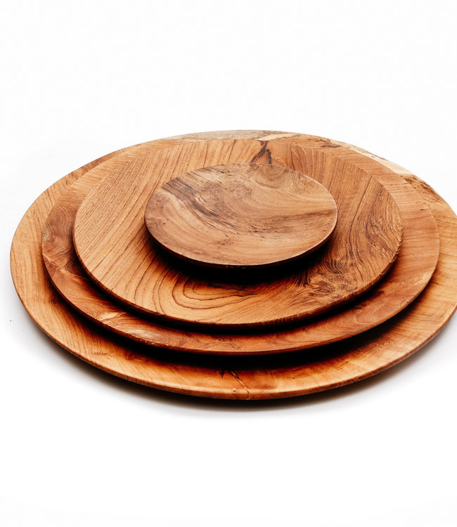 Bazar Bizar The Teak Root Rond Bord - Naturel - Meerdere Maten