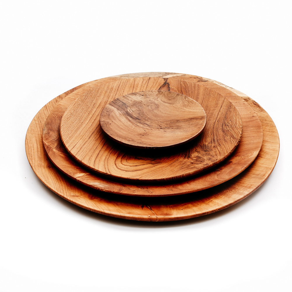 Bazar Bizar The Teak Root Rond Bord - Naturel - Meerdere Maten