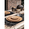 The Fringe Raffia Placemat Rechthoek - Zwart - L45 x B35 cm