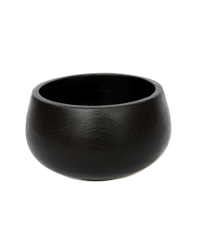 Bazar Bizar The Bondi Zwarte Kom - H9 x B15 cm