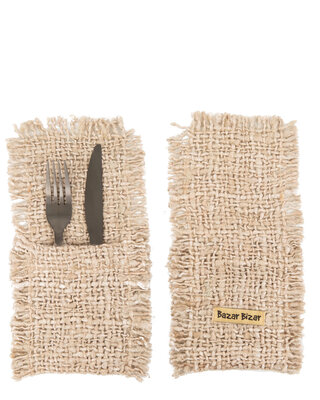 Bazar Bizar The Oh My Gee Bestekhouder - Beige - Set van 4