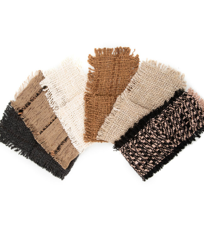 Bazar Bizar The Oh My Gee Bestekhouder - Beige Zwart - Set van 4