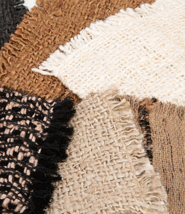 Bazar Bizar The Oh My Gee Bestekhouder - Beige Zwart - Set van 4