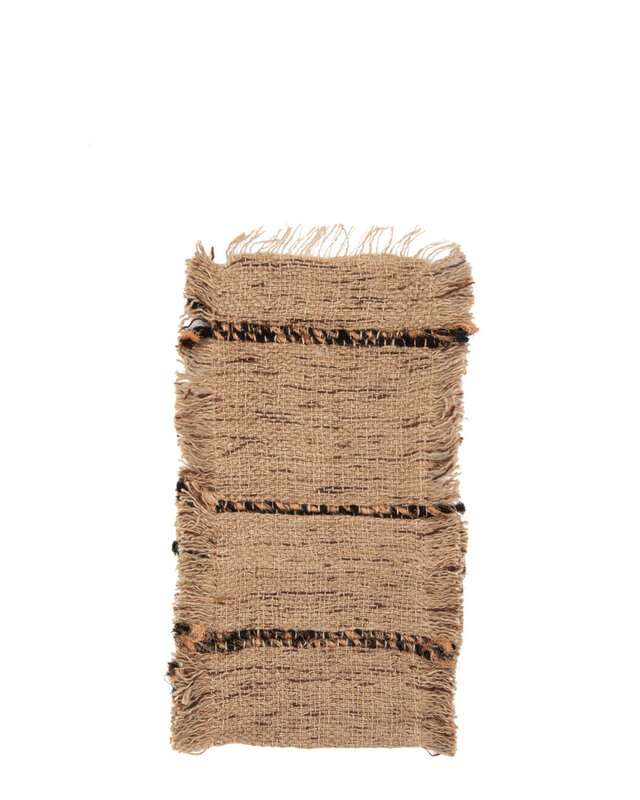 Bazar Bizar The Oh My Gee Bestekhouder - Beige Zwart - Set van 4
