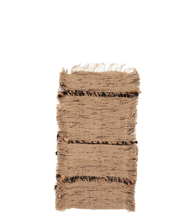 Bazar Bizar The Oh My Gee Bestekhouder - Beige Zwart - Set van 4