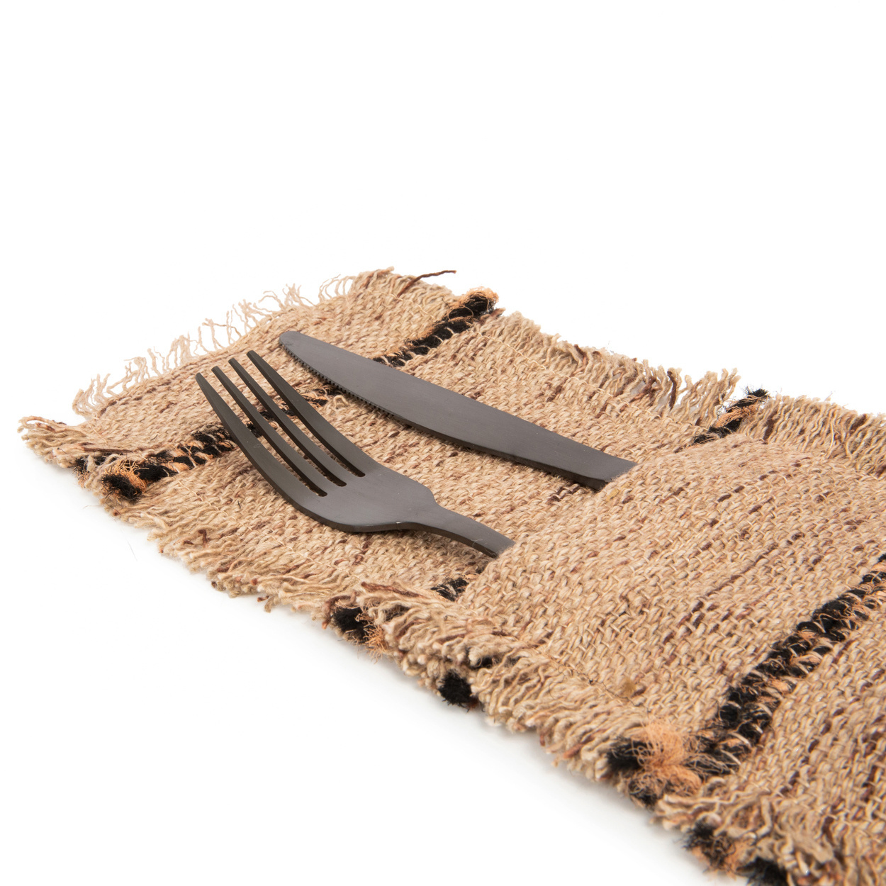 Bazar Bizar The Oh My Gee Bestekhouder - Beige Zwart - Set van 4