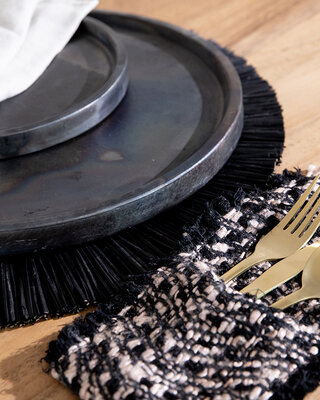 Bazar Bizar The Oh My Gee Bestekhouder - Zwart Koper - Set van 4