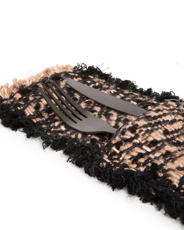 Bazar Bizar The Oh My Gee Bestekhouder - Zwart Koper - Set van 4
