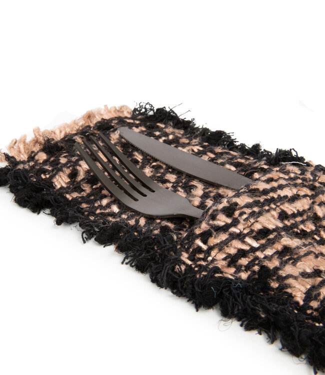 Bazar Bizar The Oh My Gee Bestekhouder - Zwart Koper - Set van 4