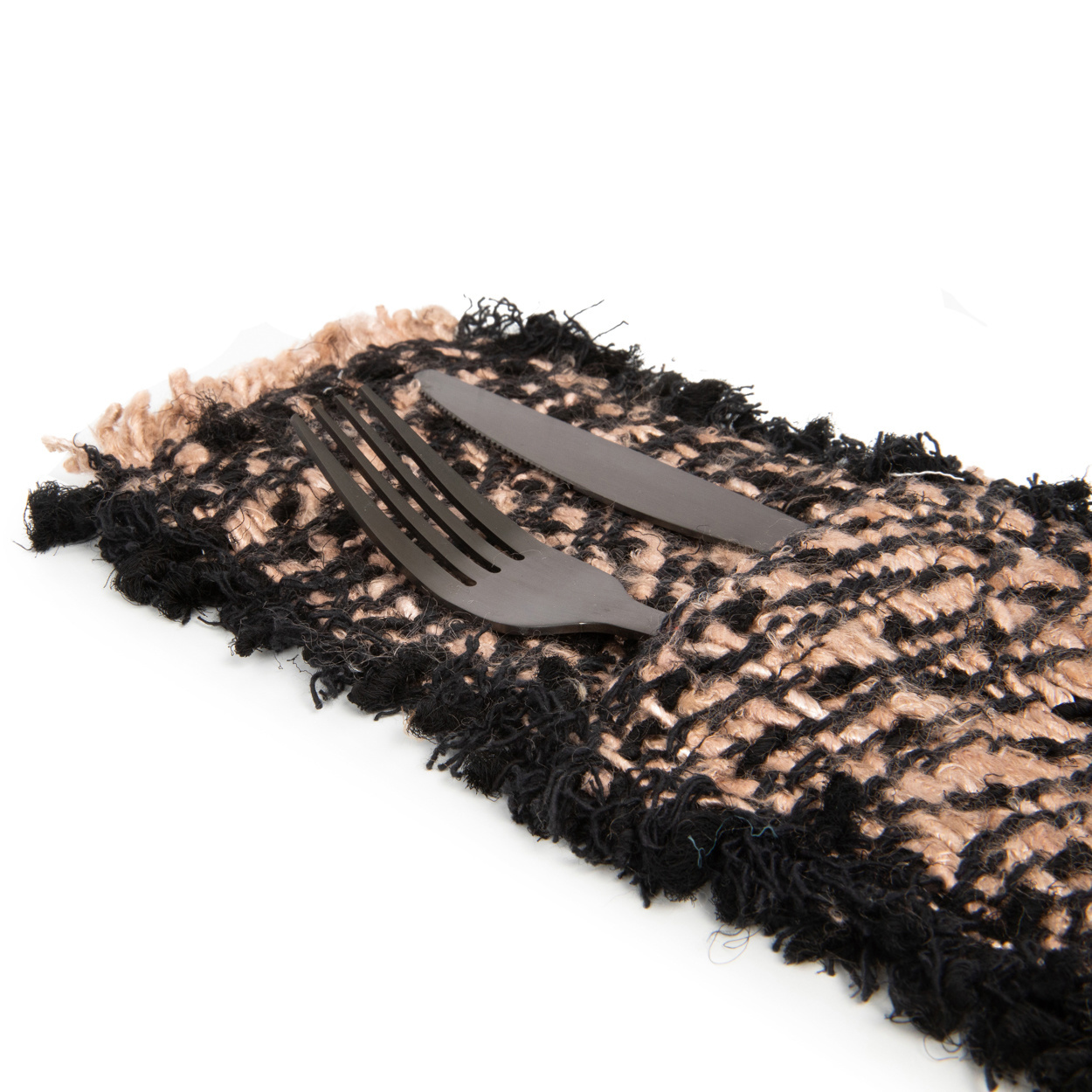 Bazar Bizar The Oh My Gee Bestekhouder - Zwart Koper - Set van 4