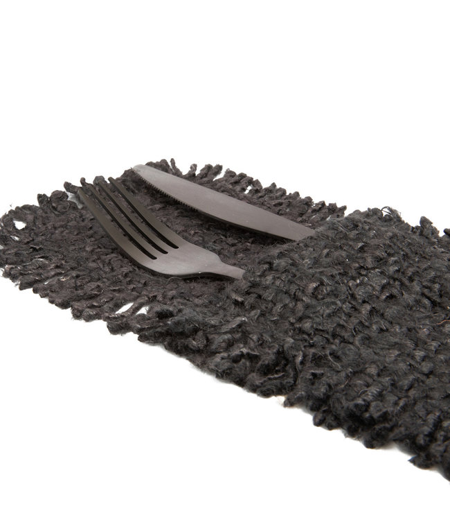 Bazar Bizar The Oh My Gee Bestekhouder - Zwart Navy - Set van 4