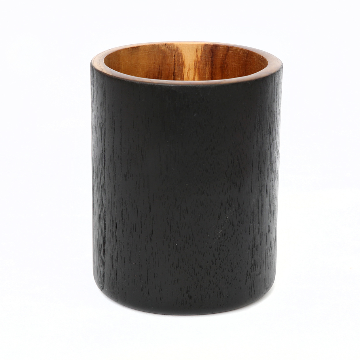 Bazar Bizar The Bondi Vaas - Zwart & Naturel - B12 x H15 cm