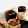 Bazar Bizar The Bondi Vaas - Zwart & Naturel - L12 x B12 x H14 cm Bazar Bizar The Bondi Vaas - Zwart & Naturel - L12 x B12 x H14 cm