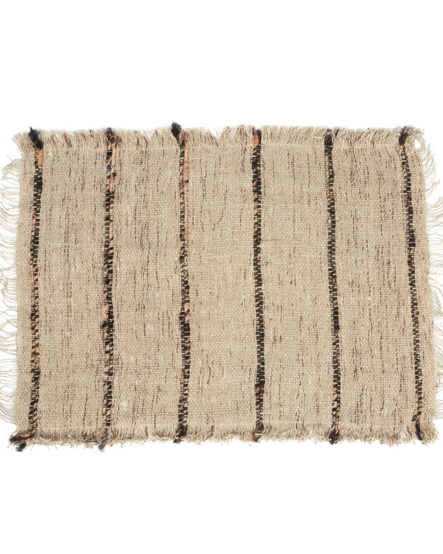 Bazar Bizar The Oh My Gee Placemat - Beige & Zwart - Set van 4