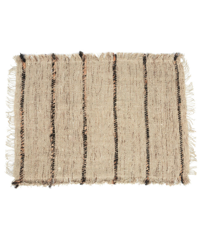 Bazar Bizar The Oh My Gee Placemat - Beige & Zwart - Set van 4