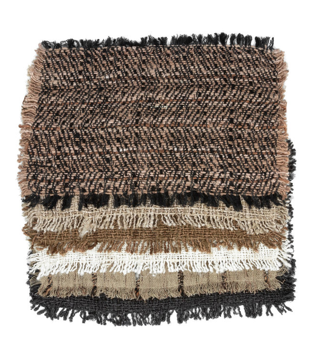 Bazar Bizar The Oh My Gee Placemat - Beige & Zwart - Set van 4